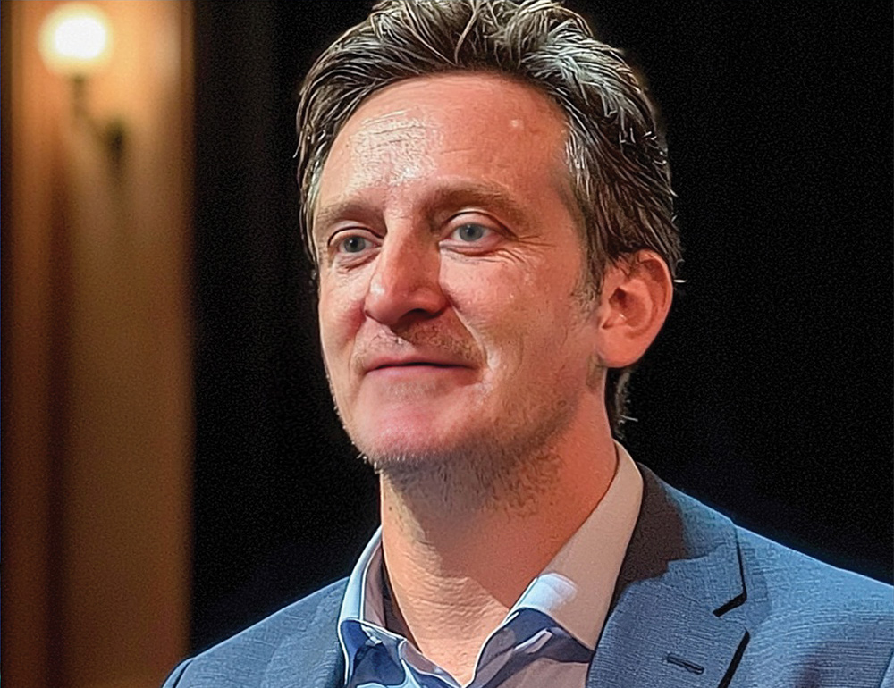 Presenter speaking at conference